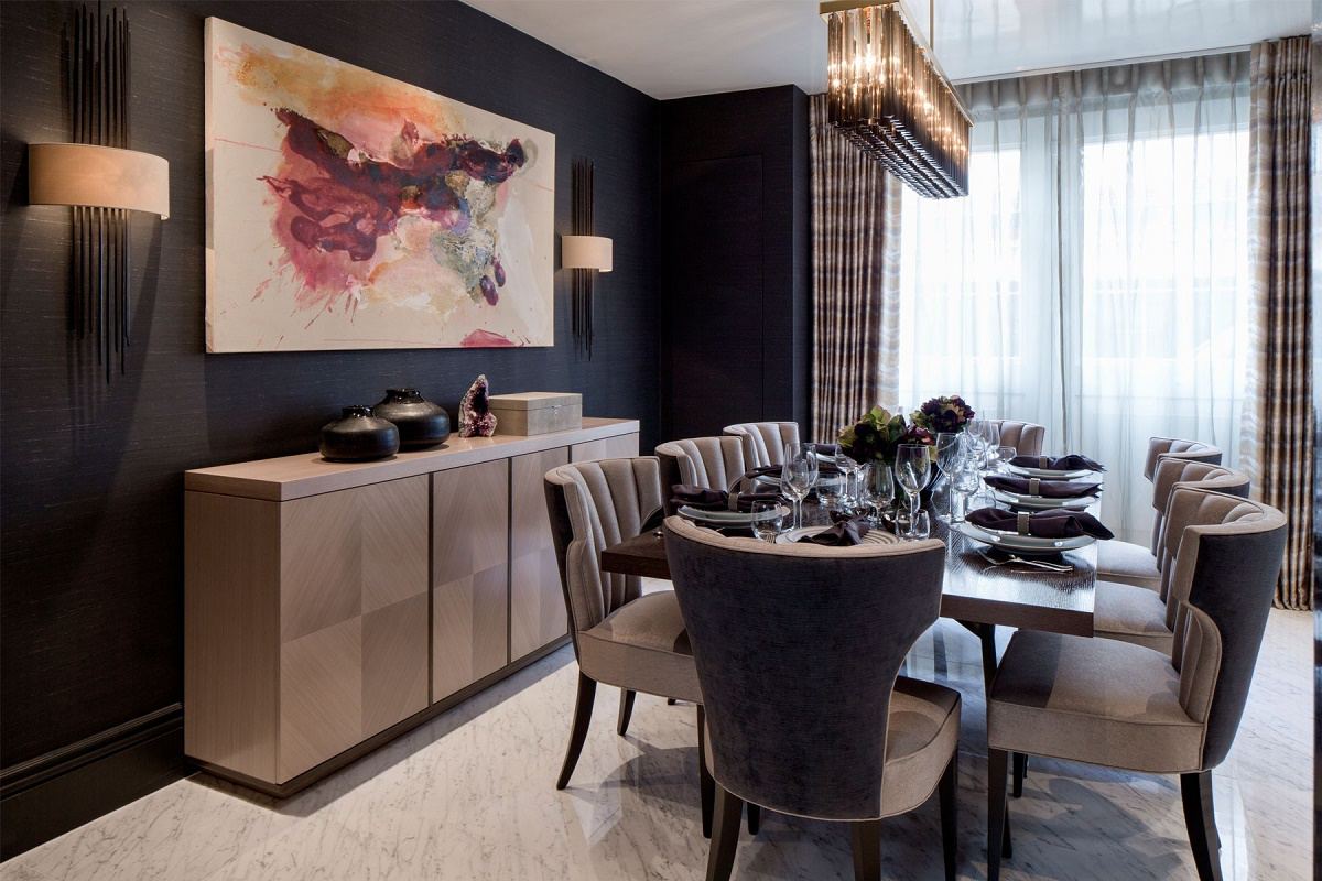 Contemporary mews house dining room