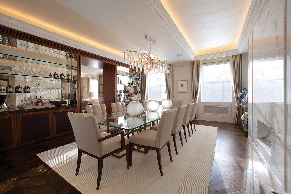 Mayfair luxury interior design dining room