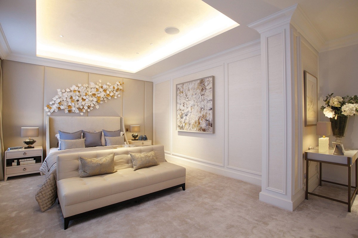 Mayfair luxury interior design master bedroom
