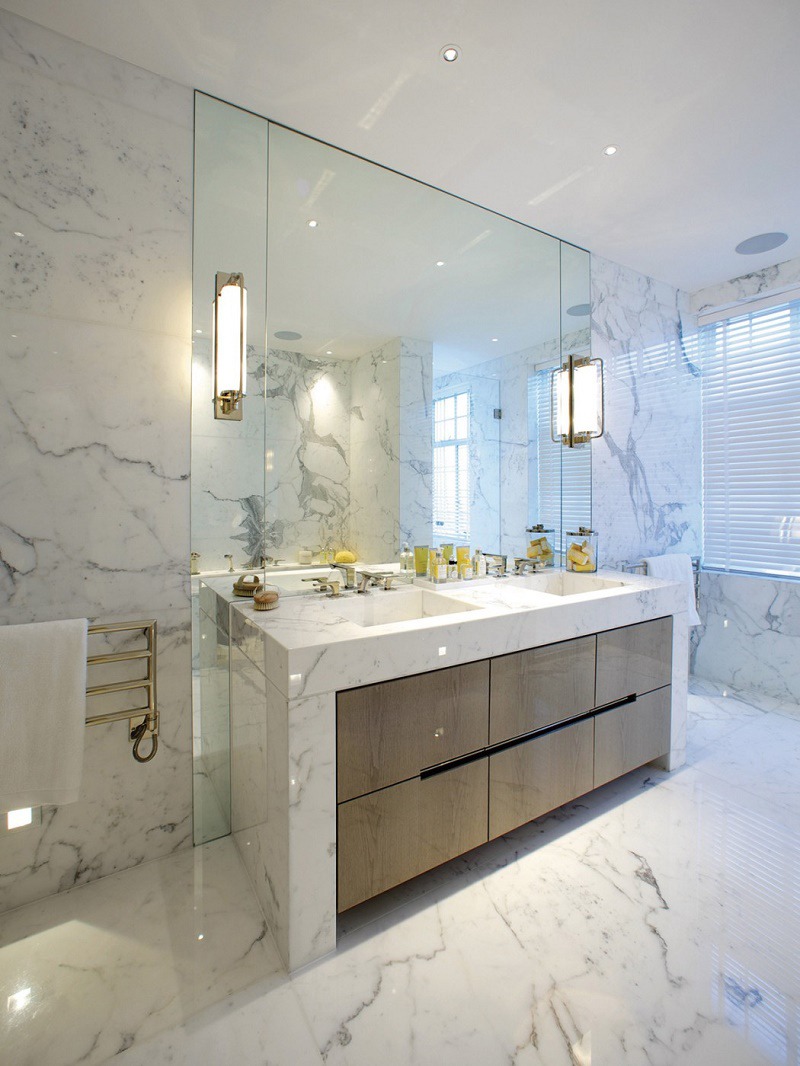 Mayfair luxury interior design master bathroom vanity