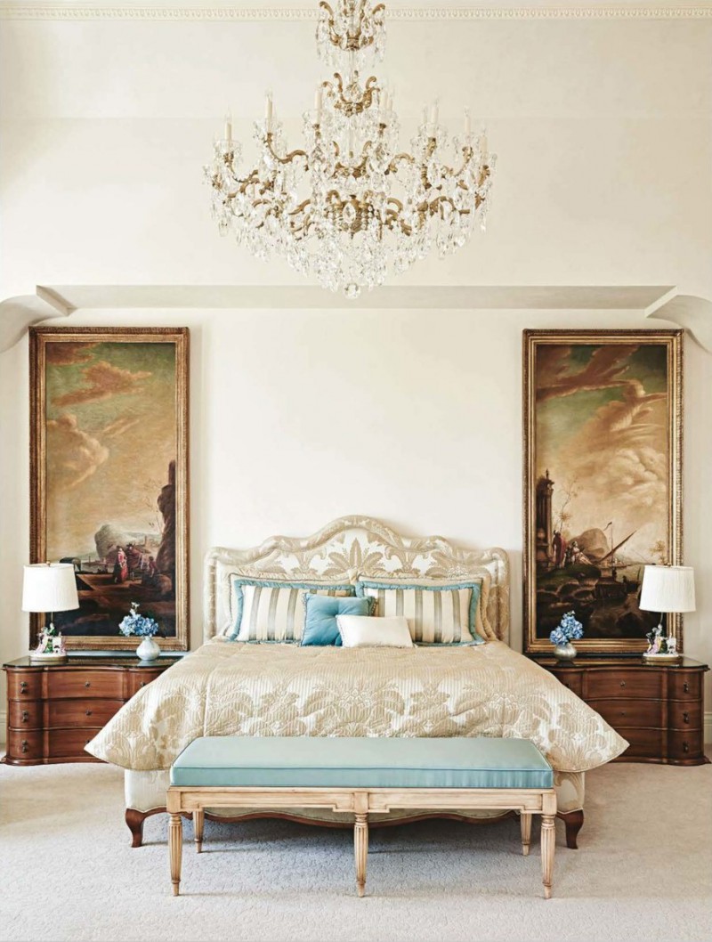 Mediterranean style master bedroom