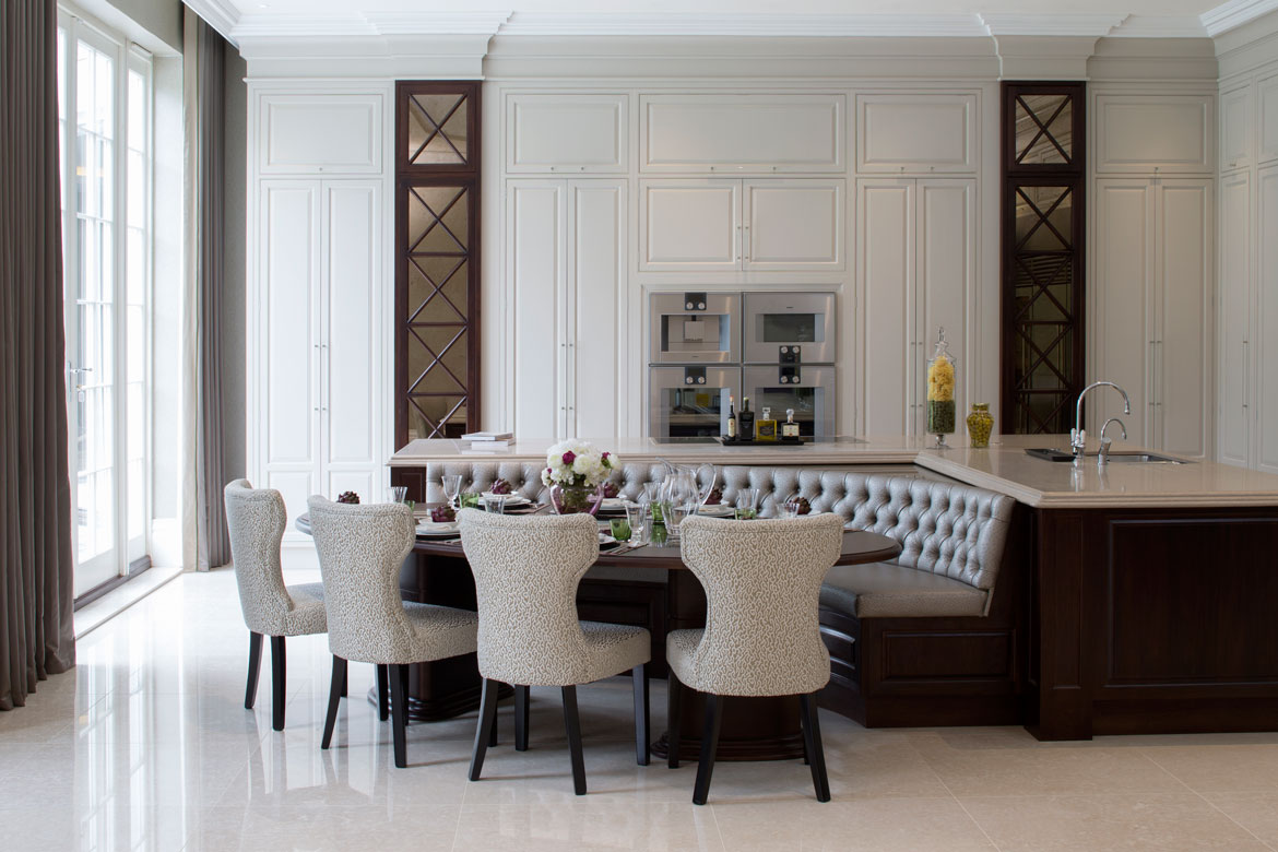 Classical inspired design kitchen breakfast room