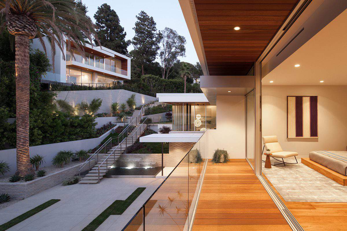 California modern design rear guest house