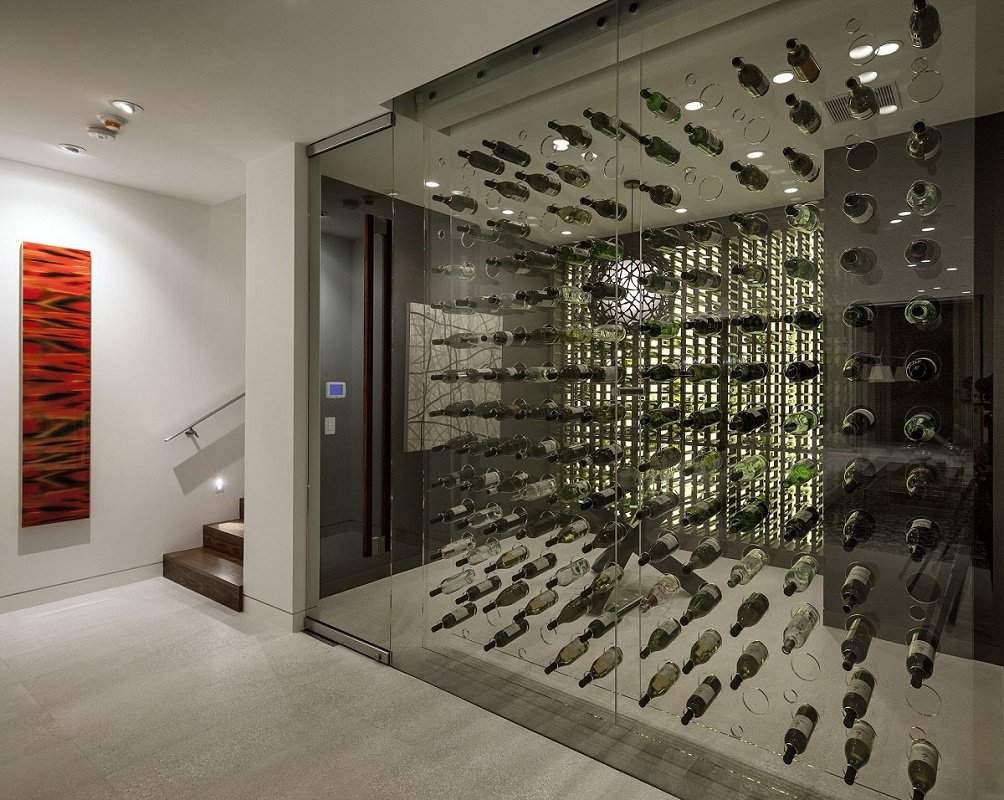 California modern design wine storage room