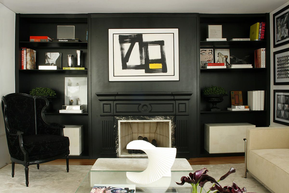 diego revollo artist's apartment reinvention living room feature wall