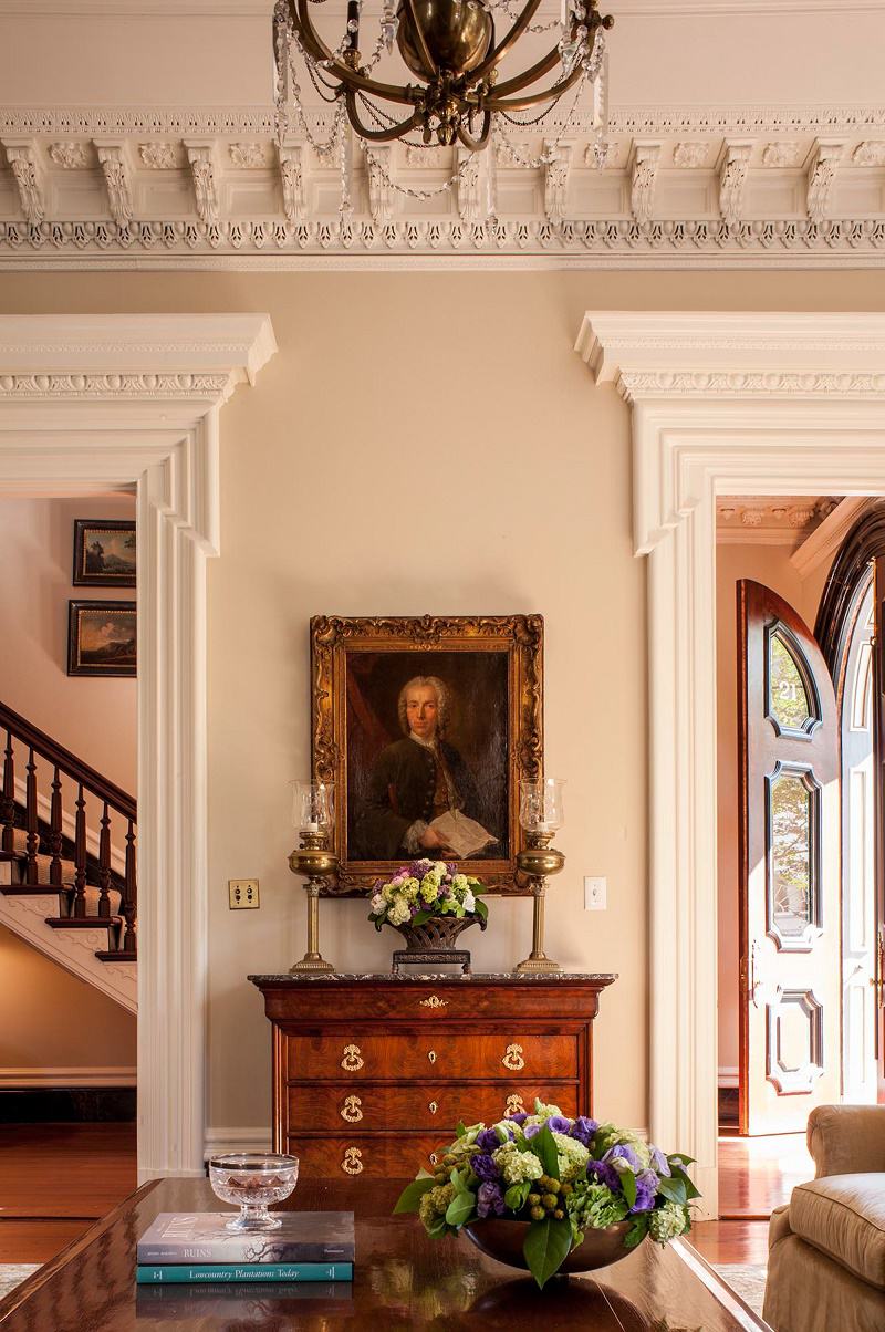 Charleston southern classic mansion design parlor detail