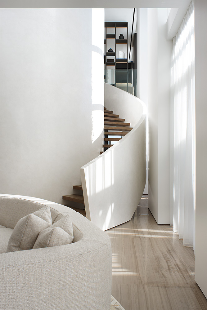 Contemporary penthouse design staircase