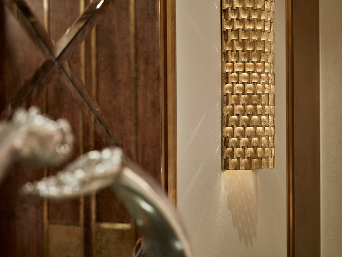 elicyon contemporary luxury entry hall feature wall detail