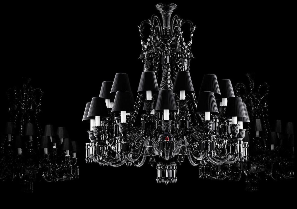 chandeliers baccarat zenith noir adolfo fiori