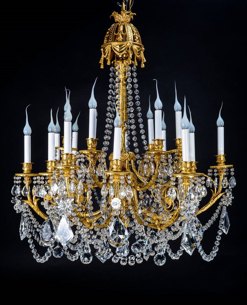 chandeliers louis XVI triple tier
