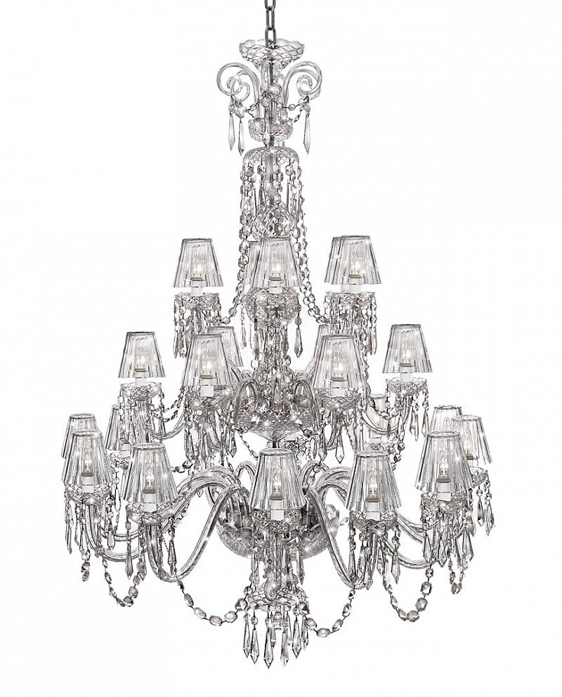 chandeliers waterford ardmore 24 crystal shades