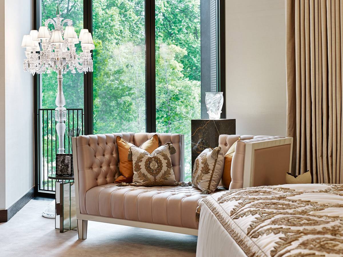 elicyon one hyde park luxury design master bedroom settee