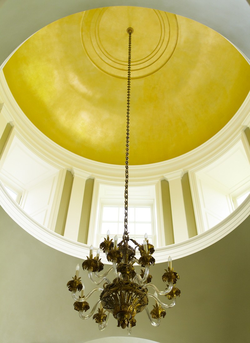 Georgian modern traditional intimate dining room dome