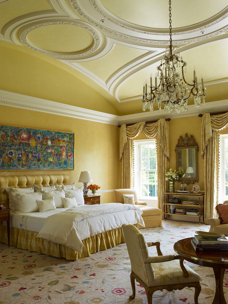 Georgian modern traditional master bedroom