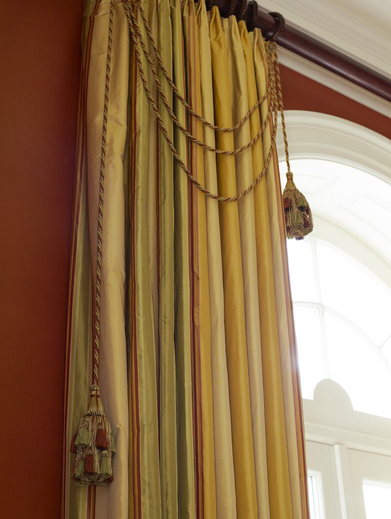 Georgian modern traditional octagon sitting room drapes