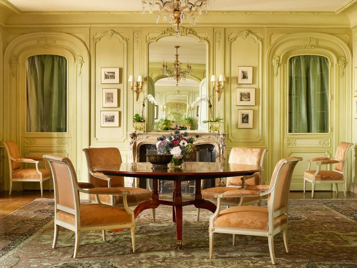 Traditional interior design Thomas Jayne Fifth Avenue dining room