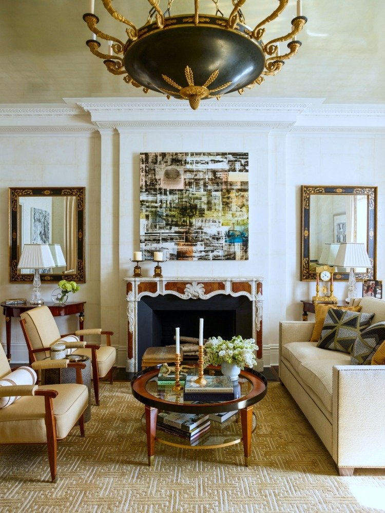 transitional design living room B by Cullman & Kravis