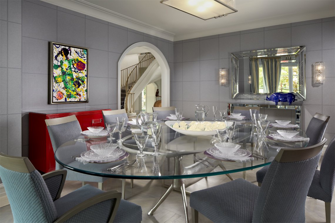 Bradfield & Tobin art-focused design dining room