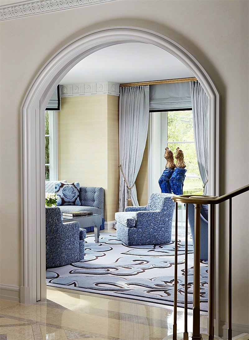 Bradfield & Tobin art-focused design living room detail
