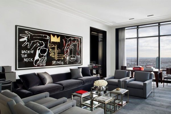 United Nations Contemporary luxury apartment living room A